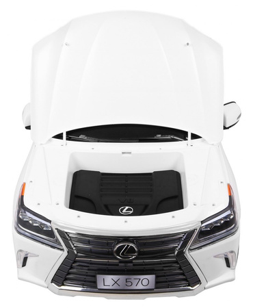 Auto Na Akumulator Lexus LX570 Biały Pilot Koła EVA Radio MP3 LED