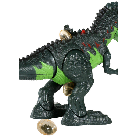 DINOZAUR DUŻY PARA WODNA ŚWIATŁO DŻWIĘK CHODZI RYCZY TREX ZNOSI JAJA MEGA