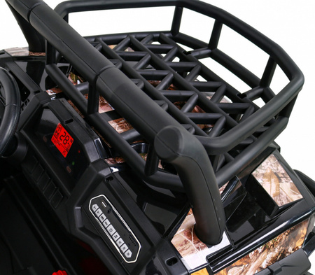Buggy UTV Terenówka dla dzieci Czarny + Pilot + Bagażnik + Wolny Start 