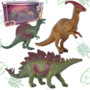 Zestaw Dinozaurów Trzy Figurki Dla Małych Odkrywców Realistyczne Figurki