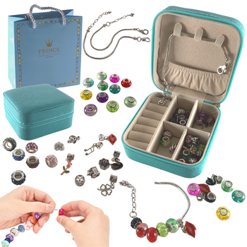 Zestaw Do Robienia Biżuterii Bransoletek DIY Charms Beads Koraliki Prezent