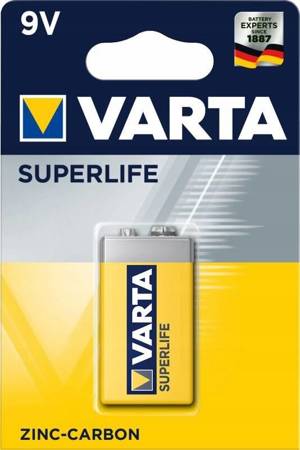 1x Bateria Varta Superlife 9V 6F22 6LR61 6LF22